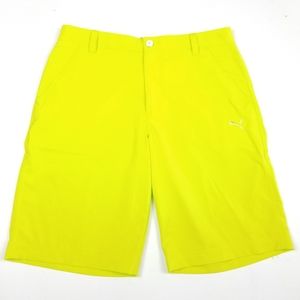 Puma Golf Short Size 32 Neon Yellow